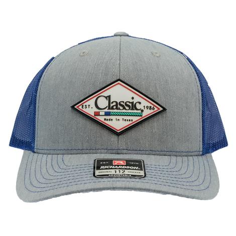 Classic Rope Heather Grey With Rubber Diamond Patch Cap 